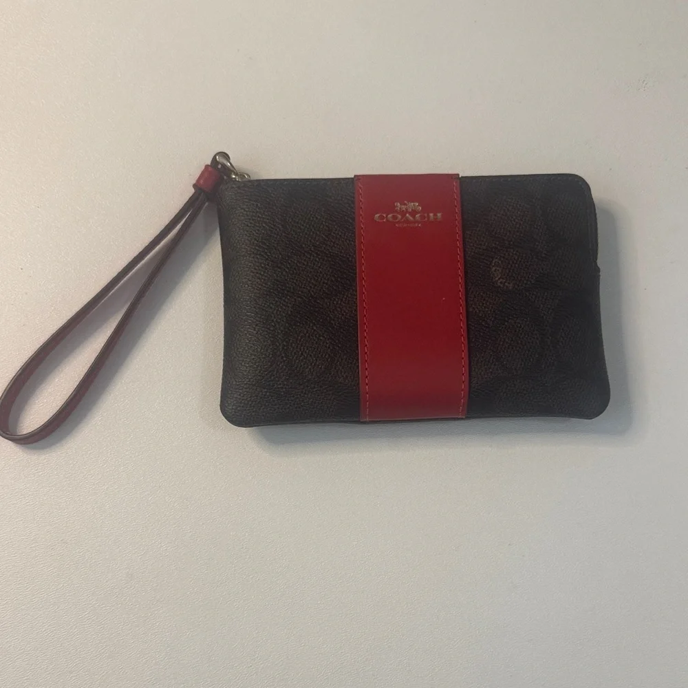 Coach Black and Red Wristlet - Picture 1 of 7